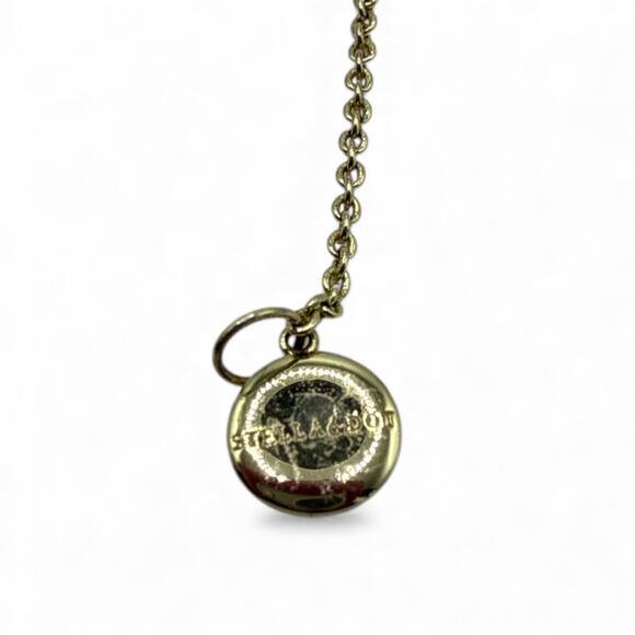 Stella & Dot Gold Tone “Love” Necklace in Script Writing - Picture 3 of 4